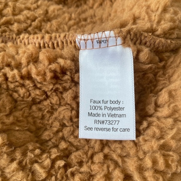 2/$30 Sonoma Brown Sherpa Zip Jacket Women's sz Medium NWT - Picture 6 of 7